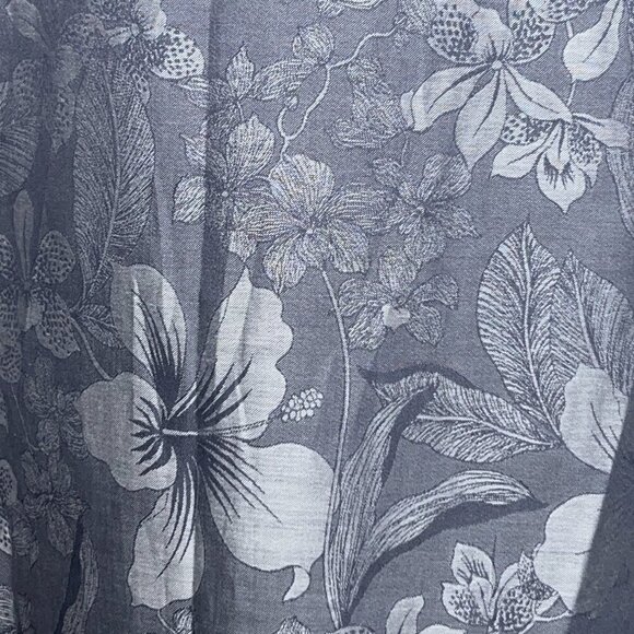 TORI RICHARD 100% Cotton Men's Gray Floral Design Button Up Long Sleeve Shirt -L - Picture 7 of 14